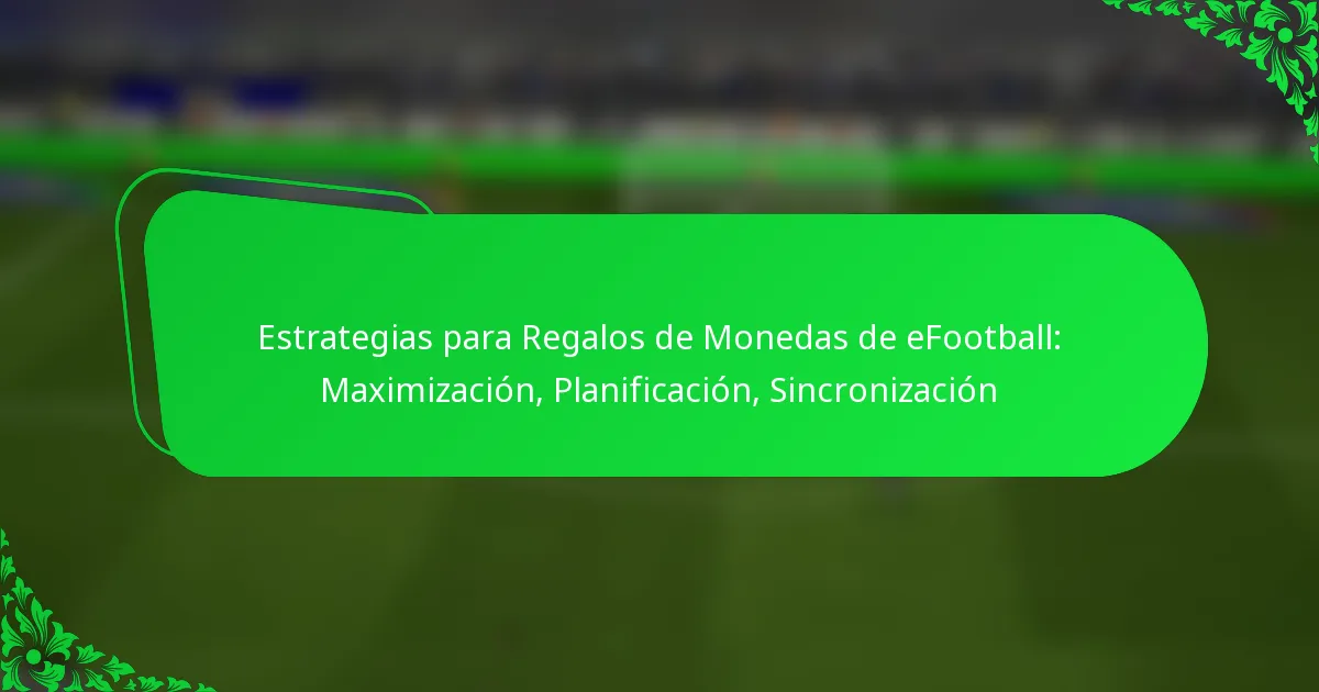 Estrategias para Regalos de Monedas de eFootball: Maximización, Planificación, Sincronización